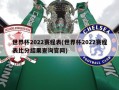 世界杯2022赛程表(世界杯2022赛程表比分结果查询官网)