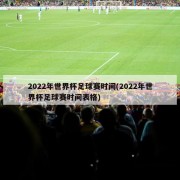 2022年世界杯足球赛时间(2022年世界杯足球赛时间表格)