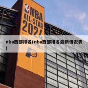 nba西部排名(nba西部排名最新情况表)